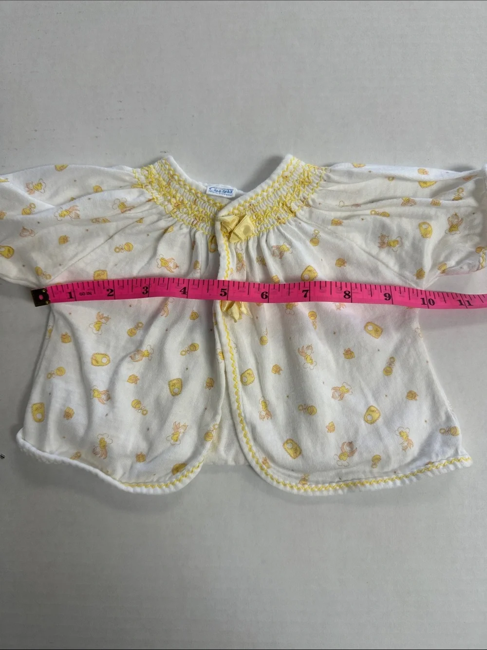 Vintage Carter’s Newborn Smocked Kimono Yoke Top 1980s